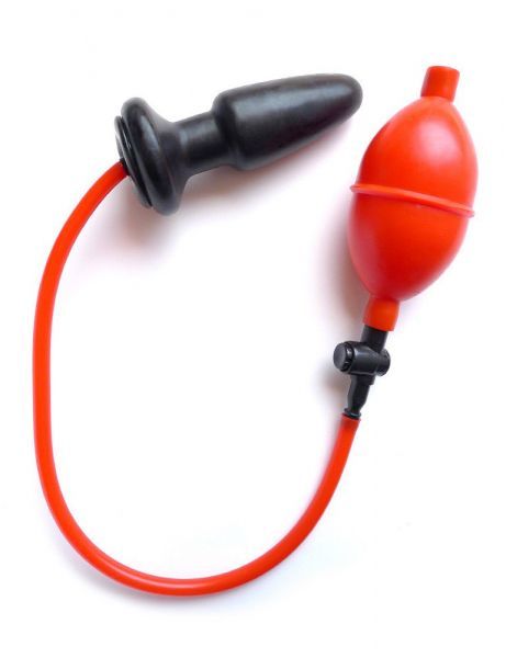 Надувна анальна пробка з грушею та присоскою CalExotics COLT Butt Plug, чорна, 10 × 4 см вид 2