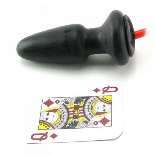 Надувна анальна пробка з грушею та присоскою CalExotics COLT Butt Plug, чорна, 10 × 4 см вид 5