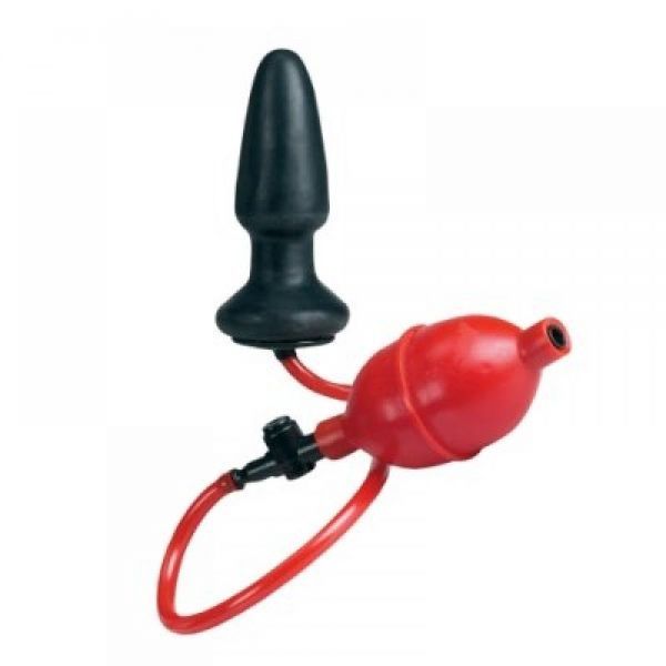 Надувна анальна пробка з грушею та присоскою CalExotics COLT Butt Plug, чорна, 10 × 4 см вид 6