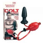 Надувна анальна пробка з грушею та присоскою CalExotics COLT Butt Plug, чорна, 10 × 4 см вид 7