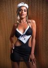 Костюм покоївки Daring Intimates, S/M, 2 елементи, чорно-білий вид 2