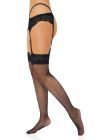 Панчохи в дрібну сіточку Daring Intimates, з мереживом, чорні вид 6