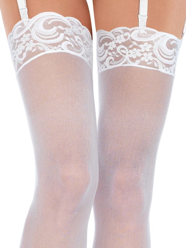 Панчохи білі Sheer Stockings O/S вид 3