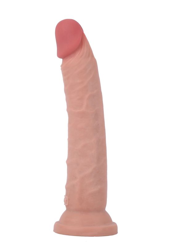 Фалоімітатор подвійної густини на присосці ToyJoy Deluxe Dual 17,5 см, тілесний вид 4