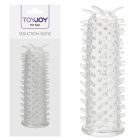Еластична насадка на пеніс із шипиками ToyJoy Seduction Sleeve, прозора, 11 × 2 см вид 2