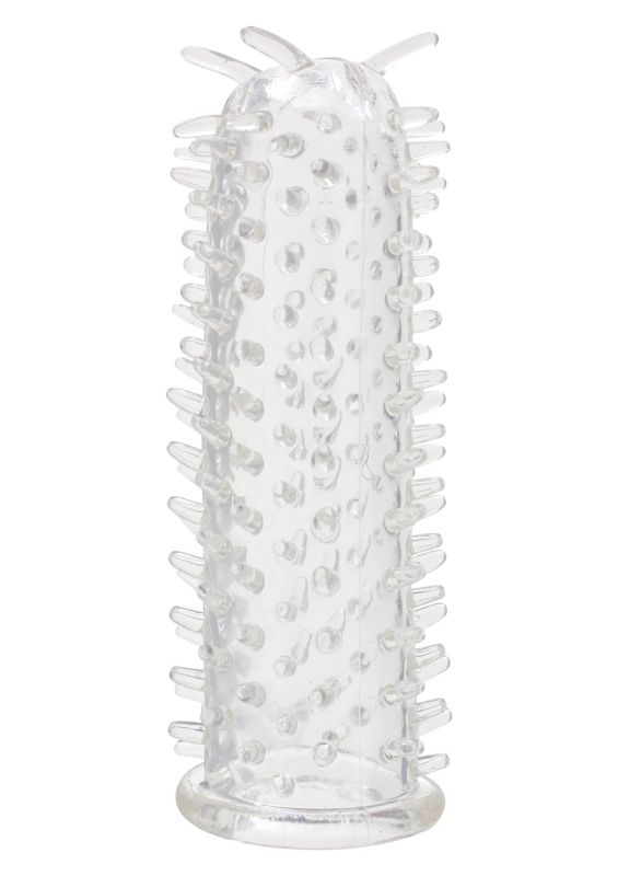 Еластична насадка на пеніс із шипиками ToyJoy Seduction Sleeve, прозора, 11 × 2 см вид 3
