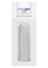 Еластична насадка на пеніс із шипиками ToyJoy Seduction Sleeve, прозора, 11 × 2 см вид 5