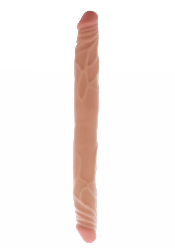 Двосторонній фалоімітатор Toy Joy Double Dong, бежевий вид 3