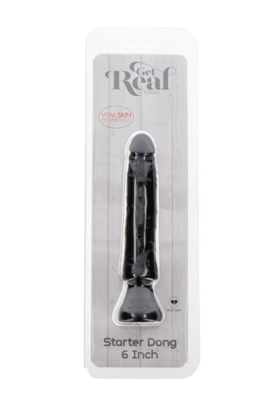 Реалістичний фалоімітатор Toy Joy Get Real Dong Starter на присосці, чорний вид 7