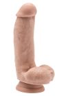 Реалістичний фалоімітатор ToyJoy Get Real Dildo з мошонкою та присоскою, бежевий, 15 × 4 см вид 2