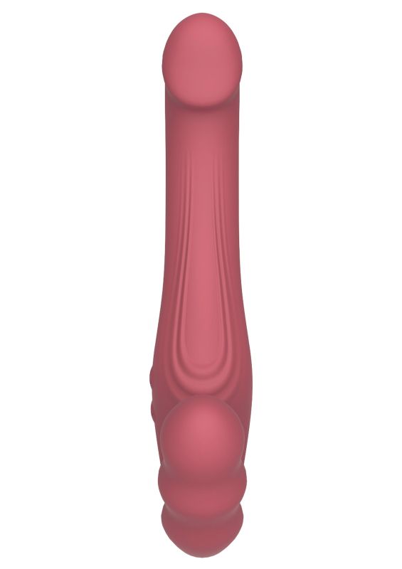 Безремневий страпон із вібрацією та пультом She.E.O Strapless Strap-On, рожевий, 22 × 3,5 см вид 6