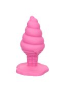 Анальна пробка у формі морозива з присоскою CalExotics Yum Bum Ice Cream Cone, рожева, 9,5 × 4,5