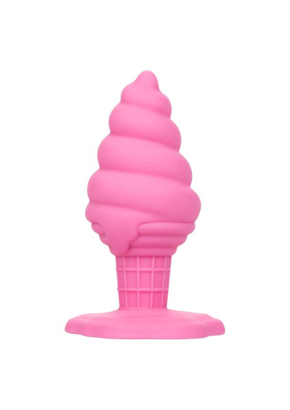 Анальна пробка у формі морозива з присоскою CalExotics Yum Bum Ice Cream Cone, рожева, 9,5 × 4,5 вид 7