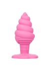 Анальна пробка у формі морозива з присоскою CalExotics Yum Bum Ice Cream Cone, рожева, 9,5 × 4,5 вид 8