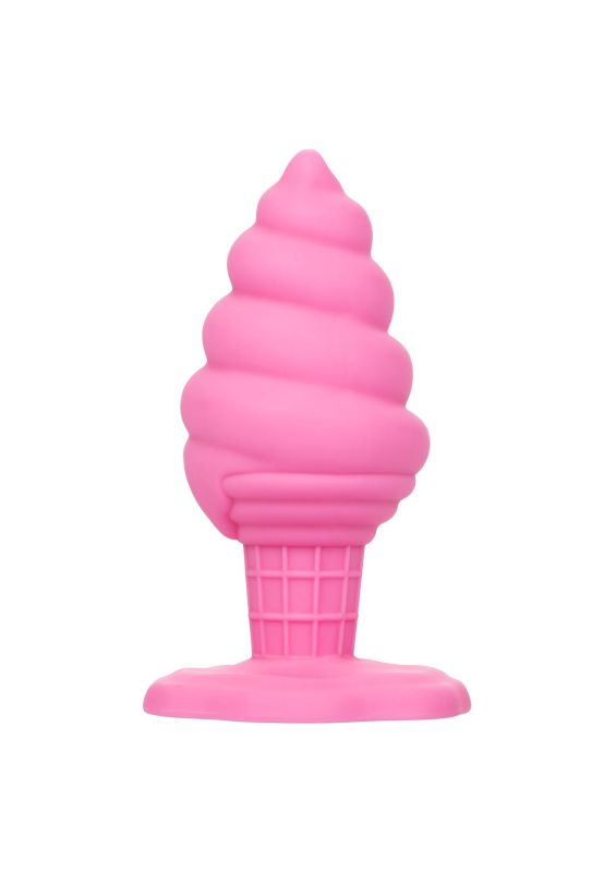 Анальна пробка у формі морозива з присоскою CalExotics Yum Bum Ice Cream Cone, рожева, 9,5 × 4,5 вид 8