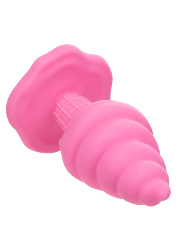 Анальна пробка у формі морозива з присоскою CalExotics Yum Bum Ice Cream Cone, рожева, 9,5 × 4,5 вид 9