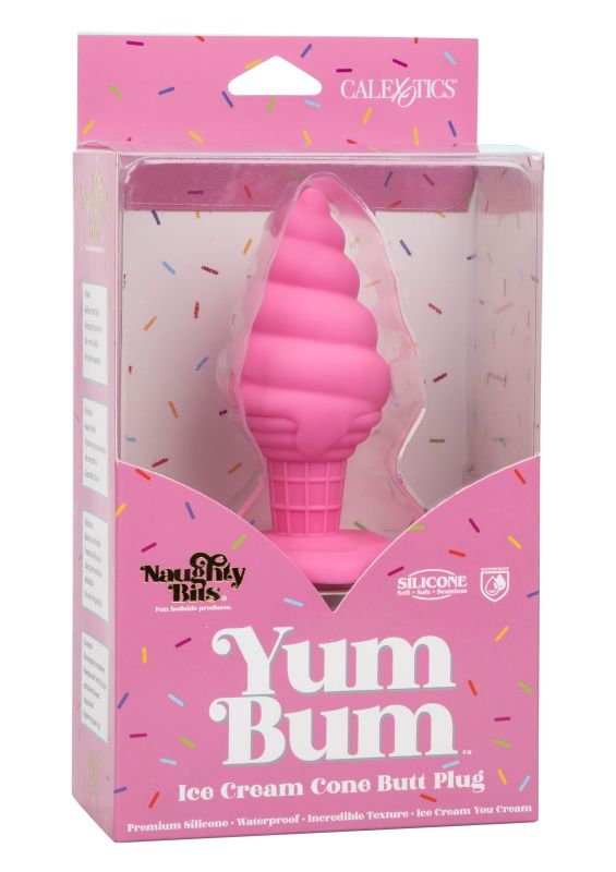 Анальна пробка у формі морозива з присоскою CalExotics Yum Bum Ice Cream Cone, рожева, 9,5 × 4,5 вид 11