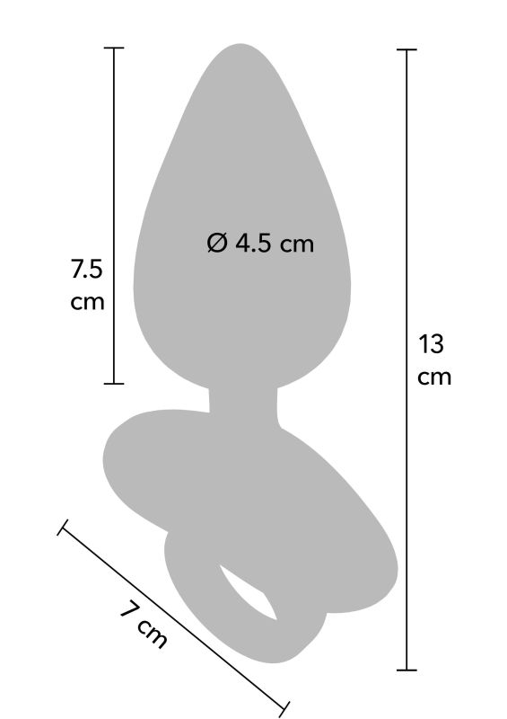 Анальна пробка з вібрацією та пультом Playhouse Smooth Anal Plug, синя, 13 × 4,5 см вид 3
