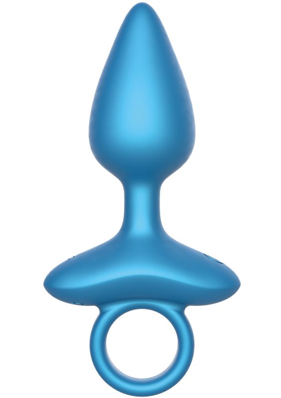 Анальна пробка з вібрацією та пультом Playhouse Smooth Anal Plug, синя, 13 × 4,5 см вид 6