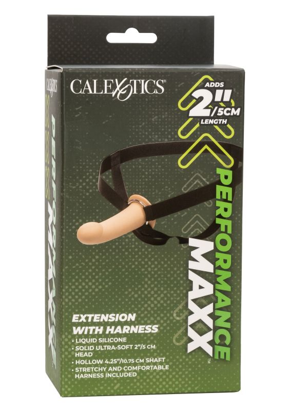Порожнистий фалопротез із ременями для кріплення CalExotics Performance Maxx, бежевий, 16 × 5 см вид 12