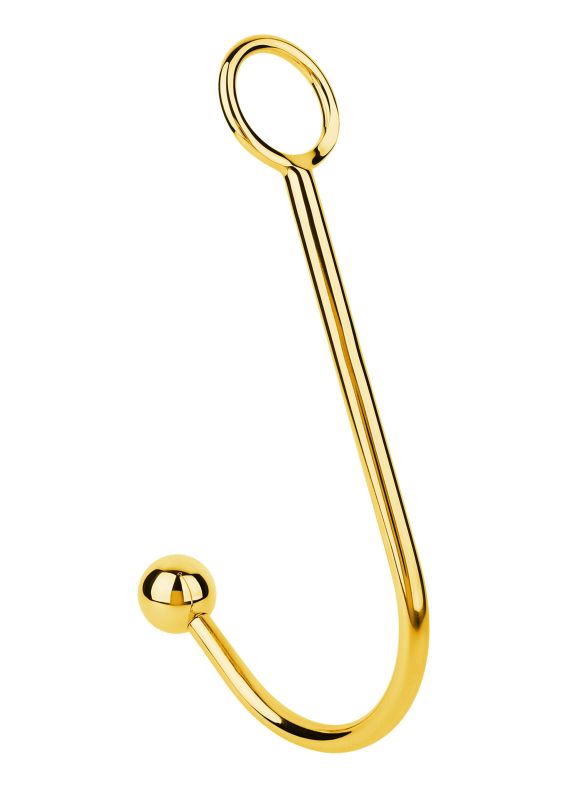 Анальний гак преміум-класу з кільцем для бондажу Taboom Luxury Anal Hook, золотий вид 3