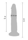 Реалістичний фалоімітатор із присоскою ToyJoy Get Real Dong, бежевий, 18 × 3,5 см вид 4