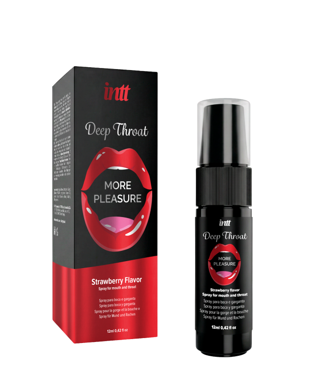 Спрей для глибокого мінета Intt Deep Throat Strawberry зі смаком полуниці, 12 мл вид 2