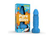 Свічка у формі фалоса Pure Bliss Blue Coco Splash з ароматом кокосового молока, 15 см