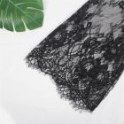 Халат черный под пояс и длинными кружевными рукавами Star Night стринги в комплекте, XS/S вид 4