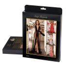 Халат длинный с поясом Star Night с отделкой из искусственного меха и трусиками, черный, ХХХL вид 9