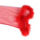 Халат длинный с поясом Star Night с отделкой из искусственного меха и трусиками, красный, М вид 5