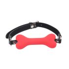 Кляп-кісточка червона Chisa Behave! Doggle Bone Bit Gag з чорним ремінцем вид 3