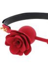 Кляп с декоративной розой Taboom Wild Roses Ball Gag черный-красный вид 4