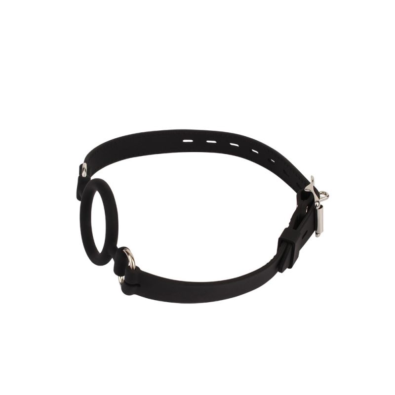 Кляп с кольцом Chisa BEHAVE! Luxury Fetish черный вид 5