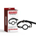Кляп с кольцом Chisa BEHAVE! Luxury Fetish черный вид 2