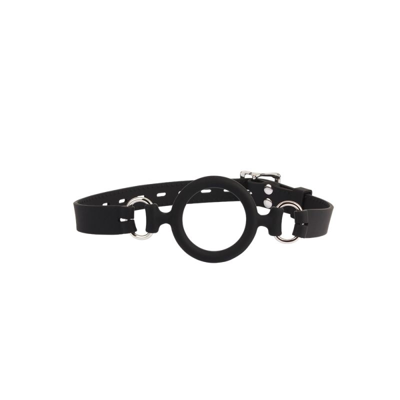 Кляп с кольцом Chisa BEHAVE! Luxury Fetish черный вид 4