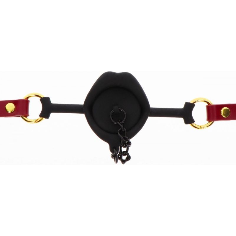 Кляп із пробкою на ланцюжку Taboom, чорно-червоний вид 5