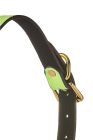 Кляп с шариком люминесцентный зеленый Dreamtoys RADIANT Glow In The Dark Ball Gag с золотистой фурнитурой вид 3