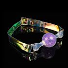 Кляп-кулька прозора UNIVIBE з фіолетовим каменем, силіконовий вид 2