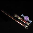 Кляп-шарик прозрачный UNIVIBE с фиолетовым камнем, силиконовый вид 11