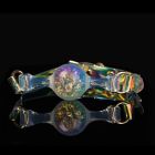 Кляп-шарик прозрачный UNIVIBE с разноцветным камнем, силиконовый вид 4