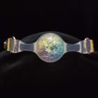 Кляп-шарик прозрачный UNIVIBE с разноцветным камнем, силиконовый вид 7