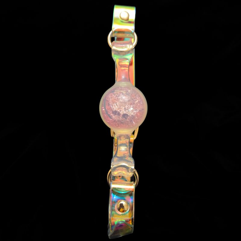 Кляп-кулька прозора UNIVIBE з рожевим каменем, силіконовий вид 11