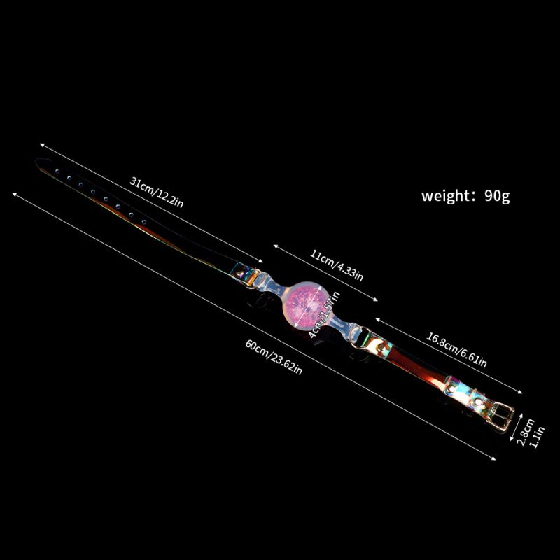 Кляп-кулька прозора UNIVIBE з рожевим каменем, силіконовий вид 10