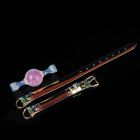 Кляп-кулька прозора UNIVIBE з рожевим каменем, силіконовий вид 8