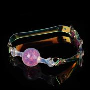 Кляп-кулька прозора UNIVIBE з рожевим каменем, силіконовий