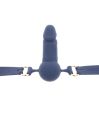 Кляп-шарик в виде пениса Taboom Silicone Supreme, синий вид 4