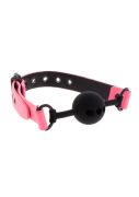 Кляп, светящийся в темноте Taboom Ball Gag, розово-черный