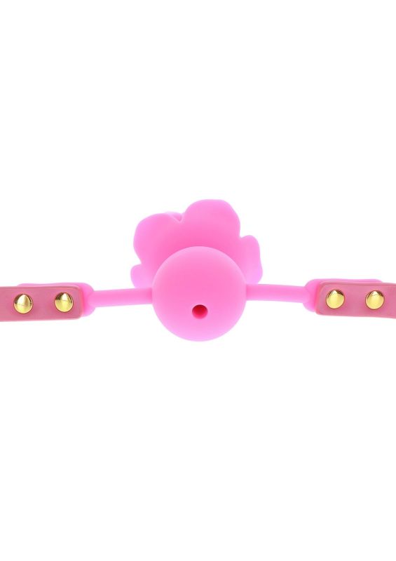 Кляп силиконовый Розочка Taboom Malibu Rose Ball Gag, розовый вид 8