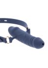 Кляп у вигляді пеніса Taboom Silicone Supreme, синій вид 5